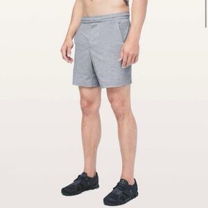 Lululemon Pace Breaker Short Linerless 7” Heather Allover Sea Salt Light‎ Cast M